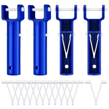 4Pcs Swimming Pool Vacuum Handles Pool Cleaning Tool Replacement Accessories with 12Pcs V-Shaped Clip