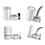 10 PCS Faucet Water Filter Ceramic Replacement Cartridge Remove Practical Durable 5