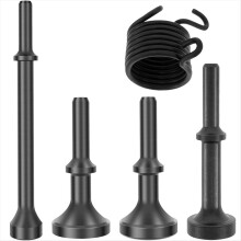 Set mit Glättungs-Drucklufthammeraufsätzen, 5-teiliges Druckluftwerkzeugset mit Feder