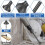 Smoothing Air Hammer Bits Set, 5Pcs Pneumatic Tool Kit with Spring for 6