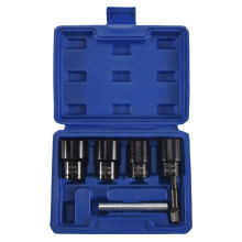 Lug Nut Remover Tool, 6 Piece Extractor Set 1/2 Inch Drive, Locking To