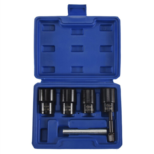 Lug Nut Remover Tool, 6 Piece Extractor Set 1/2 Inch Drive, Locking To 1