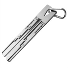 Metal 4/09 Shingle Gauge with Carabiner, House Roof Measuring Tool, Pi