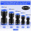 Quick Coupler Kit, Push- Direct Coupling, Pneumatic Air  Connector Direct Connection(4mm/6mm/8mm/10mm/12mm)40 PCS 4