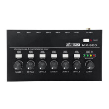 MX600 Ultra Low-Noise 6-Channel Mixer Stereo/Single Track Microphone Preamplifier