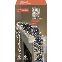 Premier Christmas 960 Multi Action LED Clusters Lights With Timer
