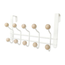 5 Haken über der TüR mit Holzkugeln, Multifunktionales, Modernes Design für Den Hauseingang, die Garderobe, das Badezimmer