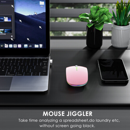Mouse Jiggler Anti-Hibernate Auto-Move Cursor Virtual Wireless  Mouse Prevent Computer Lock Screen Mover B 2