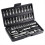 46PCS Drive Socket Set,Metric Ratchet Wrench Set with -V Sockets,S2 Bi 2