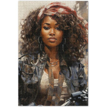 Rompecabezas de 500 piezas con retrato de mujer afroamericana, juguete relajante para adolescentes y adultos, regalo para el hogar