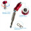3pcs Red Curved Hexagonal Handle Directional Extension Rod Magnetic Sc 4
