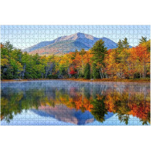 Puzzle 500 elementów Mount Katahdin Cztery pory roku - Drewniana zabawka dla całej rodziny, edukacyjne gry domowe