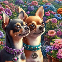 Rompecabezas de 500 piezas de Chihuahua de jardín: un juego educativo desafiante, divertido y familiar para los amantes de los perros.