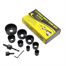 11Pcs Hole Saw Kit Carbon Steel Metal Circle Power Drill Cutter for Wo