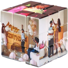 Gepersonaliseerde kubus voor Rubik's Kubus, fotopuzzel, 3D draaibaar, met 6 foto's, verjaardags- en kerstcadeau, gepersonaliseerd cadeau voor kinder