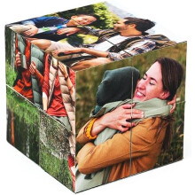 Personalised Photo Cube Foldable Photo Albums Funny 3D Rotating Cube Photo 10 Pictures Acrylic Frames Decor Christmas Birthday Gift