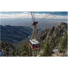 Rompecabezas de 1000 piezas del teleférico Sandia Peak Tramway - Juguetes educativos de madera para toda la familia