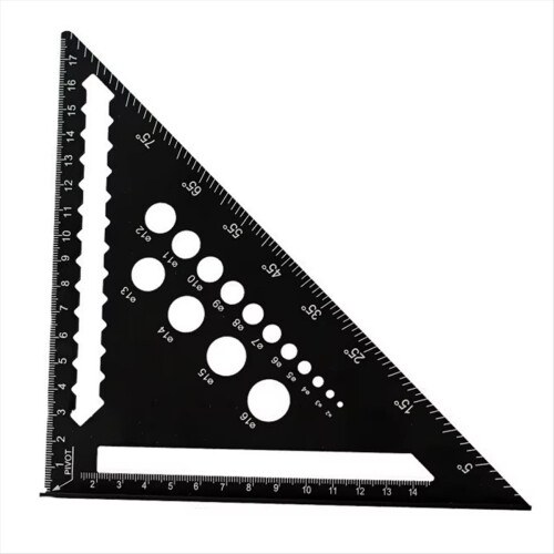 Triangle Ruler 7inch Aluminum Angle Protractor Speed Metric Square Mea 1