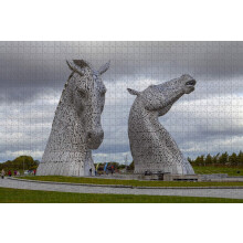 1000 brikker England Kelpies Falkirk puslespil - Trærejsegave Souvenir Boligindretning