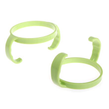 2 Pack Baby Bottle Handles Easy Grip Trainer for Baby Bottles Plastic Holder Green