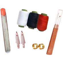 Big Eye Steel Sewing Needles Kit 34PCS, 5 Size Stainless Steel Needles for Hand Sewing Set with Case