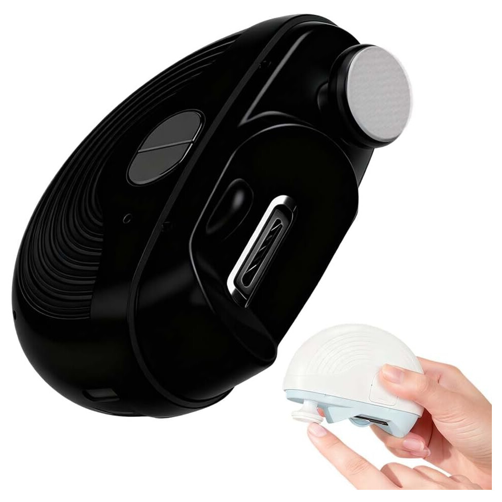 Oimg Light/Black Electric Smart Nail Clippers For Adults Seniors 3 Speeds Automatic With Polisher Clip Storage Rechargeable