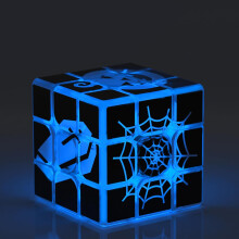 Cubo de velocidad fluorescente que brilla en la oscuridad para Halloween, cubo mágico luminoso de 3x3, rompecabezas, juego de ingenio, juguete