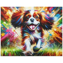 1000 Piece Cavalier King Charles Spaniel Dog Jigsaw Puzzle - Gifts for Lovers Challenging Pet Portrait Art