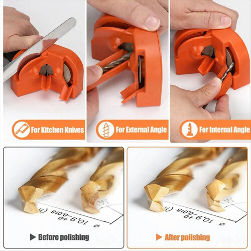 Multi-Functional Drill Bit Sharpener Tool with 12 Pcs Grinding Wheels 2