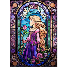1000 bitars pussel med målat glas, prinsessan Rapunzel - perfekt för avkoppling, svårighetsgrad