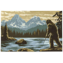 500-elementowa układanka Sasquatch z rzeką i rybami dla dorosłych – niezwykle wymagająca, trudna gra rodzinna i świetna zabawa