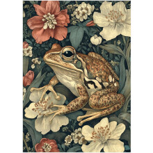 500 bitars blommig vintage groda William Morris-stil pussel - Blommönster grodpussel för vuxna
