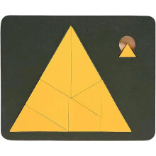 Rompecabezas triangular de madera con formas irregulares, rompecabezas educativo para adultos y niños, juego desafiante para fiestas familiares, col