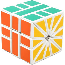 Cubo de velocidad SQ2 cuadrado dos, cubo mágico, pegatina en forma de abanico, rompecabezas, juguetes, blanco
