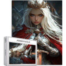 1000dílná puzzle Dívka s mečem ve stylu anime - Náročné rodinné aktivity, hry, domácí dekorace, DIY