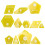 Set of 14 Patchwork/English Paper Piecing Quilt Template Set,Hand Sewing Template Diamond Triangle Patchwork Tool 6