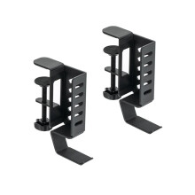 Desk Side Vertical Laptop Stand,No Drill Laptop Desktop Mount,Hanging Laptop Holder for Desk Side,Clamp  Desk Black
