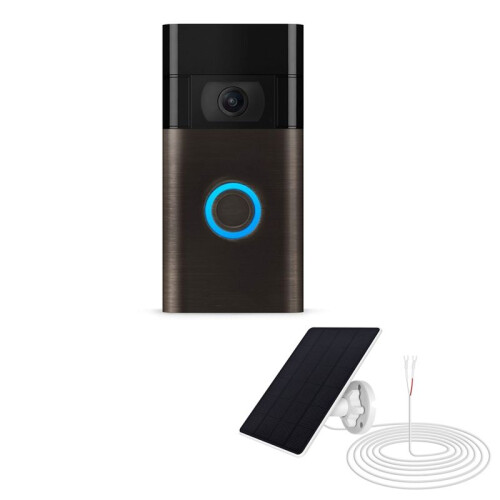 3W Solar Panels with 4M Extension Cable IP65  360 Adjustable Bracket for Ring Doorbell 1