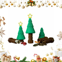Caja de regalo con forma de árbol de Navidad, rompecabezas, para dinero en efectivo, creativa caja de regalo con rompecabezas sorpresa de Navidad co