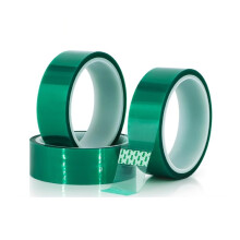 70mm Green Heat Resistant PET Tape High Temperature Masking and Shielding for PCB Solder Coating, Insulation Protection, 33Mion 33M 70mmx1roll