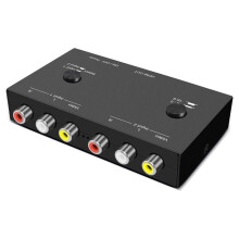 2 Way AV to -Compatible 2AV TO -Compatible 2RCA TO -Compatible Multi-Function Convenient Signal Converter