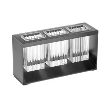 Countertop Cutlery Drying Holder Cutlery Drainer Tableware Holder Box Tabletop Separated Fork Chopstick Storage Black