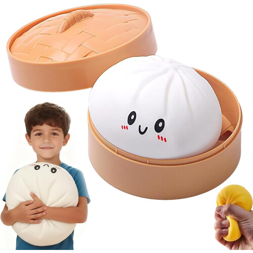 Γιγάντιο ζυμαρικό Squishy Jumbo με κουτί ατμού Μεγάλη συμπίεση αποσυμπίεσης