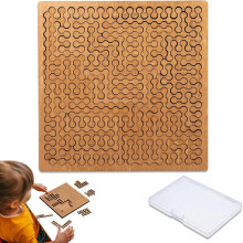 Fractal Tray Puzzles - Reverse Thinking Challenging Irregular Wooden Jigsaw, Mind Bending Brain Teaser