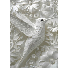 1000 Piece Hummingbird Flower Paper Cut Art Jigsaw Puzzle - Impossible Hard Challenging Bird Garden Wall
