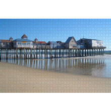 500 bitar Retro Old Orchard Beach Maine USA Resesouvenirpussel - Familjekul Avslappnad Nybörjare