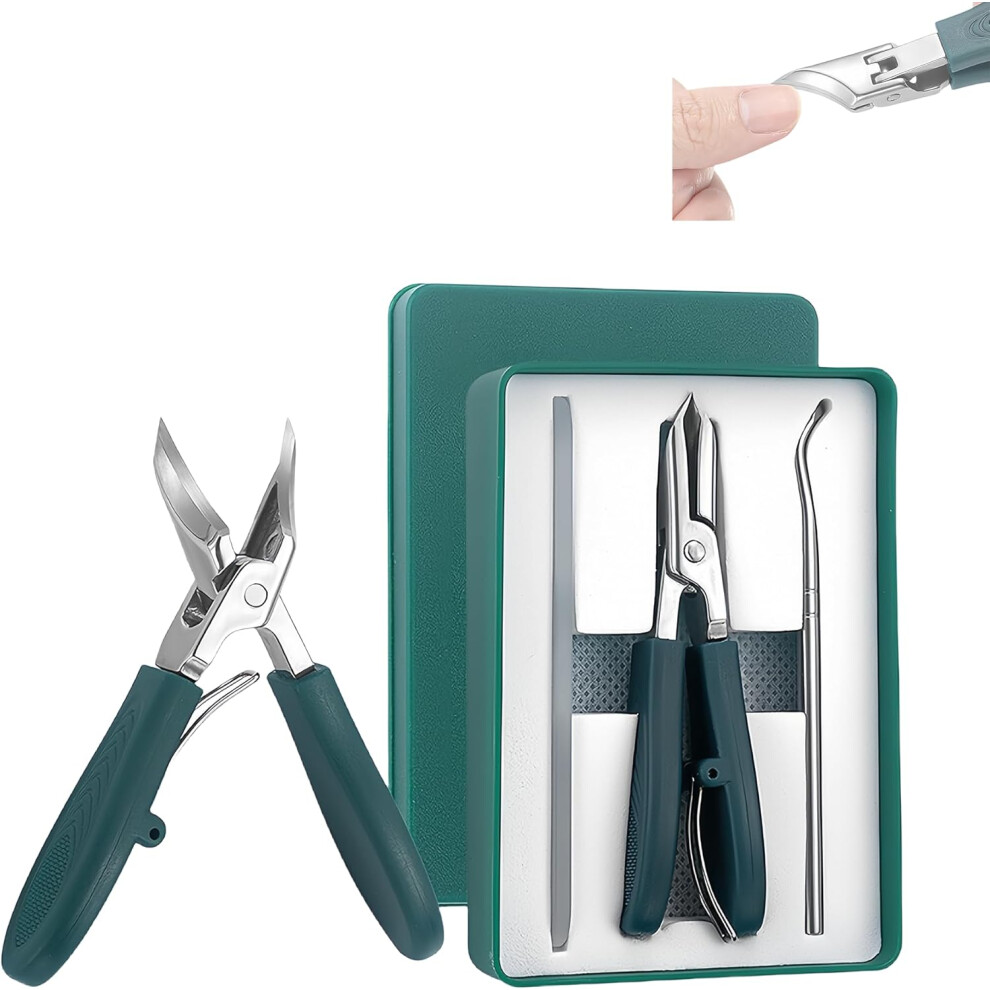 Obcinacz Do Paznokci Eagle Beak, NarzęDzia Do Manicure, SkośNy, łUkowy KształT, Do Grubych Paznokci, Z Chwytakiem I Pilnikiem, 3 Sztuki-image