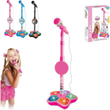 Karaoke-Spielzeug mit Licht, Mikrofonständer, integrierter Musikbeleuchtung für Kinder