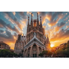 500 palaa Espanja Basilica of Sagrada Familia Barcelona Palapeli - Suuri palapeliaiheinen kuvitus aikuisille ja teini-ikäisille