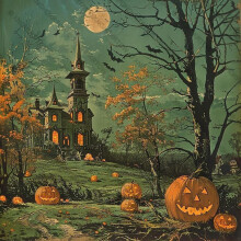 1000 bitars vintage Halloween Sleepy Hollow-pussel - läskigt och utmanande pussel, present till kvinnor och män
